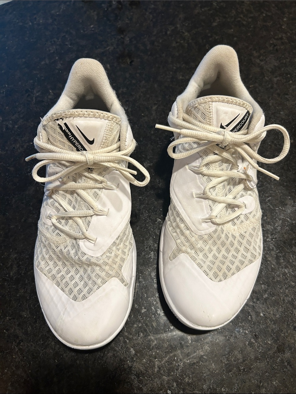 Nike Women's White Hyper-court Volleyball Sneakers